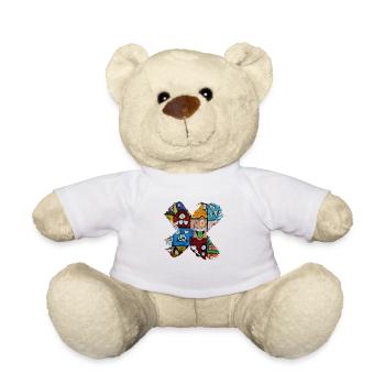 Graffiti style Splash hip hop couleurs peintre couleur - Nounours - blanc - Devant