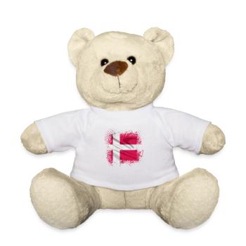 Danemark copenhague danois scandinave drapeau dansk - Nounours - blanc - Devant