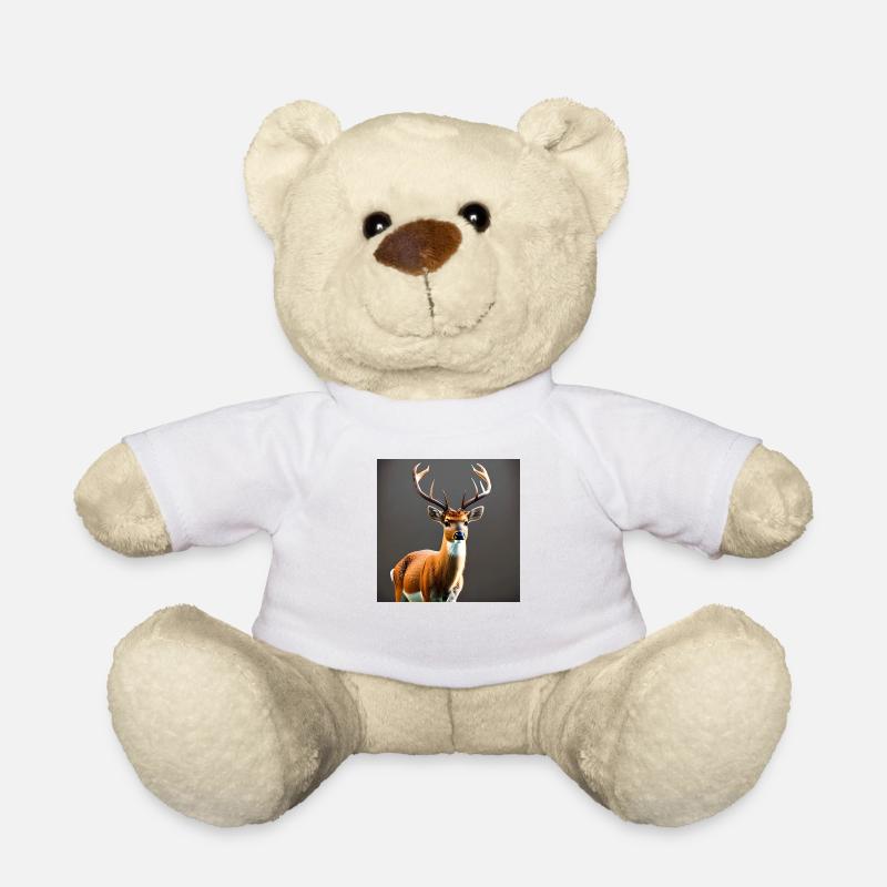Cerf curieux - Nounours - blanc