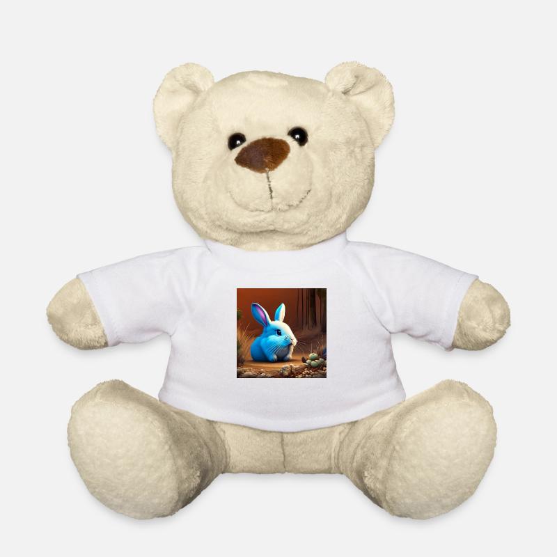 Lapin mignon dans la grotte - Nounours - blanc