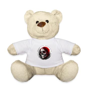 Darkside Design - Skull Art 4 - Teddy Bear - white - Front