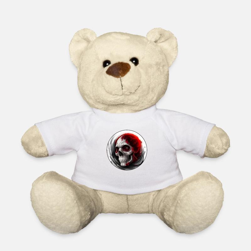 Darkside Design - Skull Art 4 - Nounours - blanc