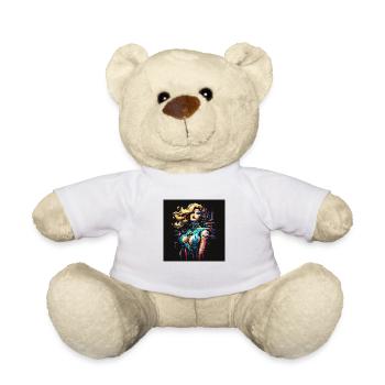 Techno babe [pixel art] - Teddy Bear - white - Front