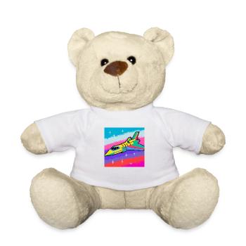 Das farbige Raumschiff - Teddy - Weiß - Vorne