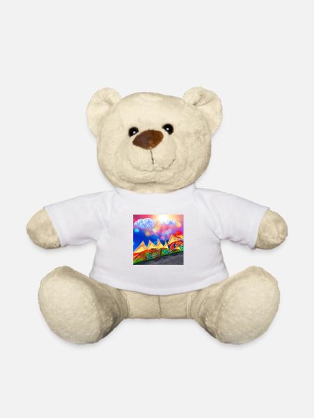 bicicle in mountain with sunny sky during chilling - Teddy Bear - white