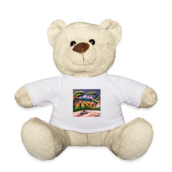 Enfance à vélo en montagne pendant l’été - Nounours - blanc - Devant