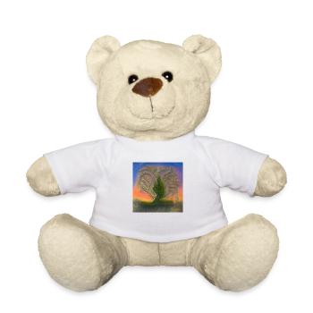 vieil arbre par une journée ensoleillée - Nounours - blanc - Devant
