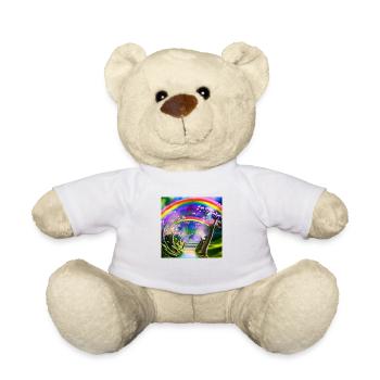 Arc-en-ciel au printemps - Nounours - blanc - Devant