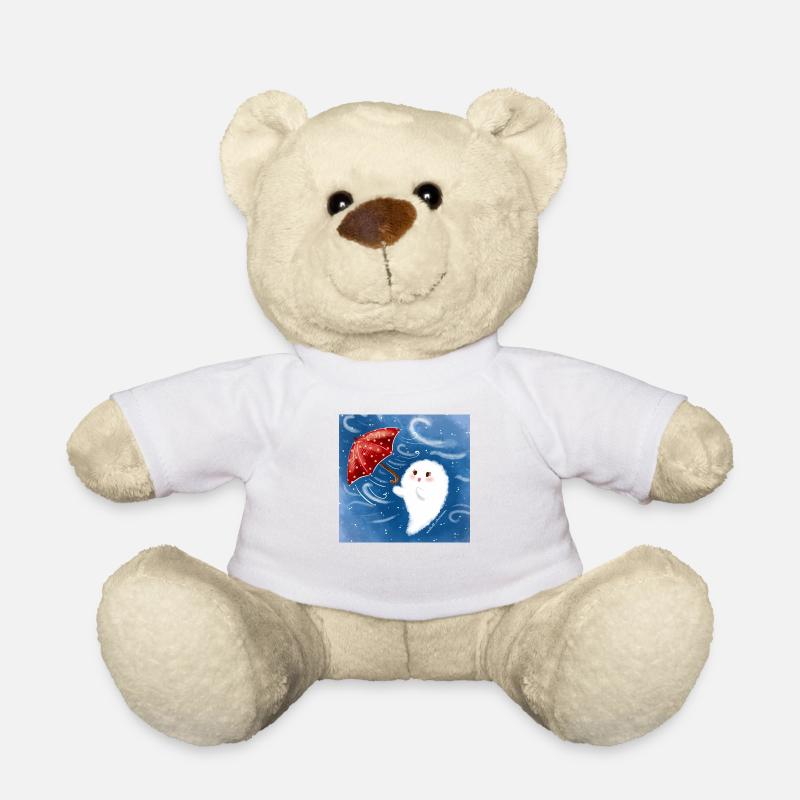 Stormy Days - Teddy Bear - white