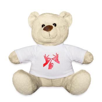 Optische Täuschung Kunst psychadelic Retro Formen Sex - Teddy - Weiß - Vorne