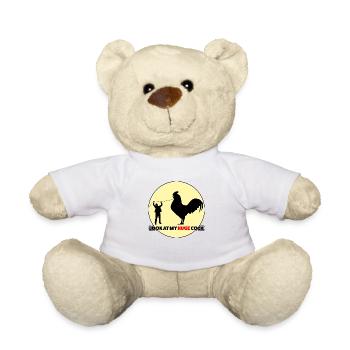 Look at my HUGE COCK. - Teddy Bear - white - Front