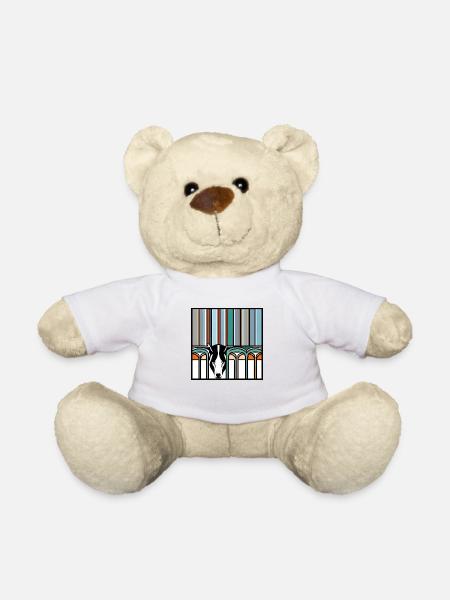 Pop-Art-Bär - Teddy - Weiß