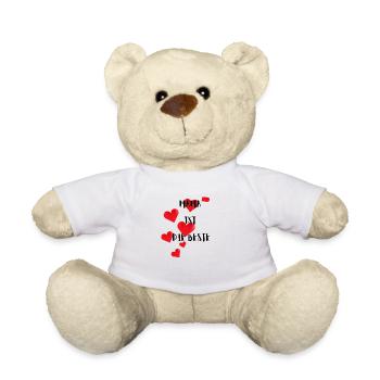Muttertag - Mama ist die Beste Herzen - Teddy - Weiß - Vorne