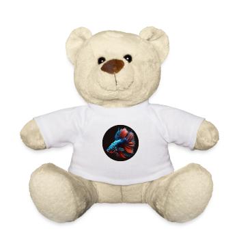 Kampffisch / Beta Splendens - Teddy - Weiß - Vorne