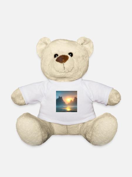 Sunset over the bay - Teddy - Weiß