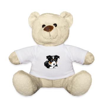 Australian Shepherd Dog Puppy Dog Owner - Teddy Bear - white - Front