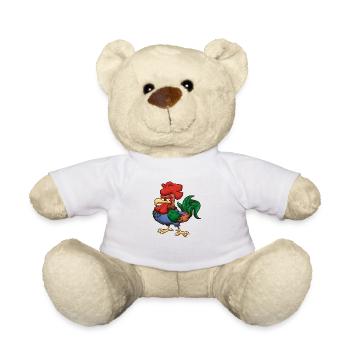 Mürrisches Cartoon-Gitter - Teddy - Weiß - Vorne
