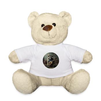 Musical raccoon - Teddy Bear - white - Front