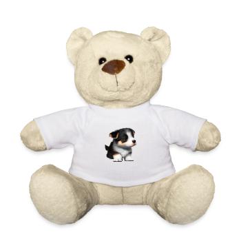 Australian Shepherd Dog Owner Puppy - Teddy Bear - white - Front
