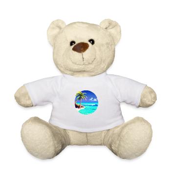 Sommerurlaub Insel Sonne Palme Strand Palmen - Teddy - Weiß - Vorne