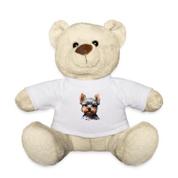 Puppy Yorkshire Terrier Dog Owner Dog - Teddy Bear - white - Front
