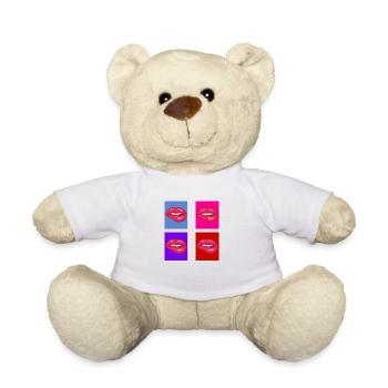 Lèvres rétro - Nounours - blanc - Devant