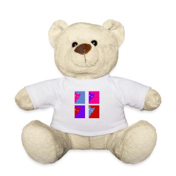Chat retro - Nounours - blanc - Devant
