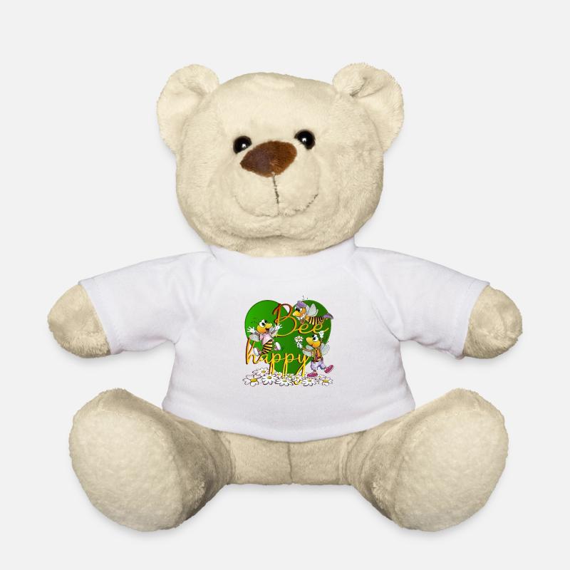 bee happy - Teddy Bear - white