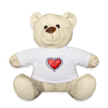 Pillowg1rl Emote Herz - Teddy - Weiß - Vorne