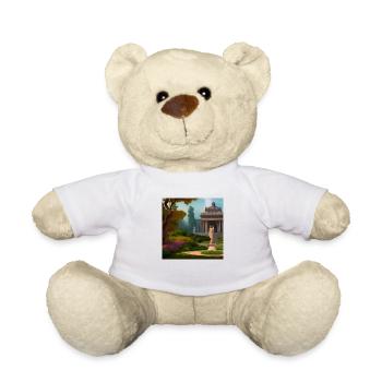Gardens with Statue - Teddy Bear - white - Front