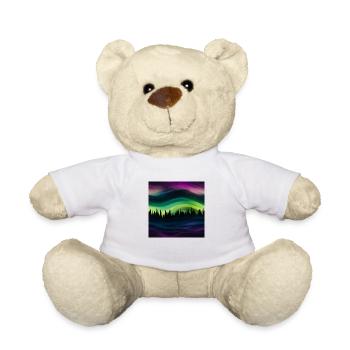 Luminous Skies: Polarlichter-Kollektion - Teddy - Weiß - Vorne