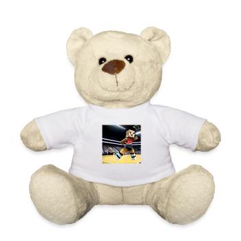 "His Airness" in Pixel-Land! Basketball shirt - Teddy Bear - white - Front
