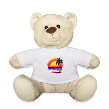 Sommerurlaub Palmen Insel Sonne Palme Strand - Teddy - Weiß - Vorne