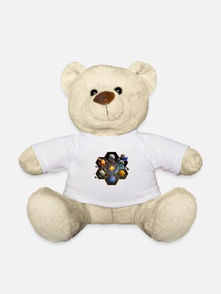 Sechseckiges Sonnensystem - Teddy - Weiß