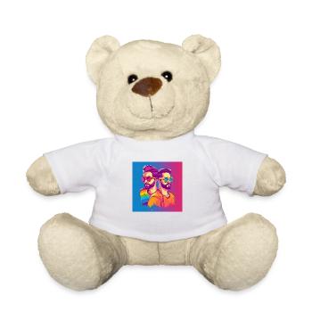 Inclusive Pride: Two Men Embracing Diversity in - Teddy Bear - white - Front
