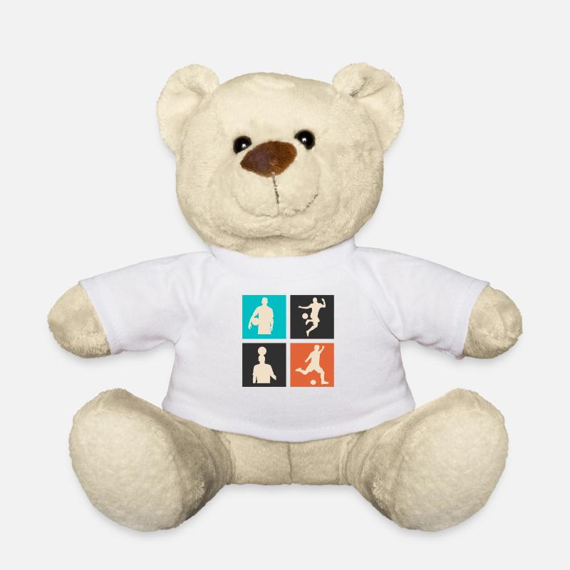 Fußball Variationen - Teddy - Weiß