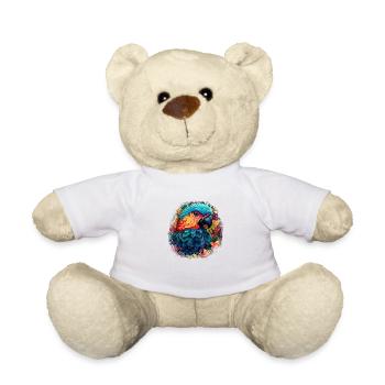 Bunter Papagei - Teddy - Weiß - Vorne