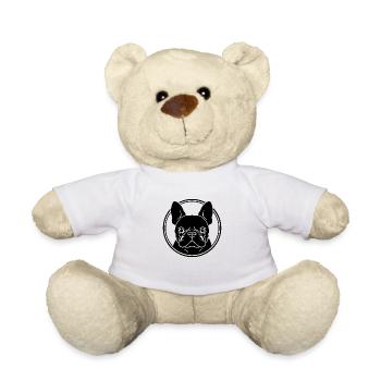 Französische Bulldogge Frenchie Boston Terrier - Teddy - Weiß - Vorne