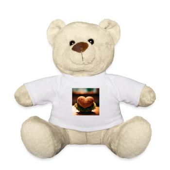 Liebe geht durch den Magen - Teddy - Weiß - Vorne