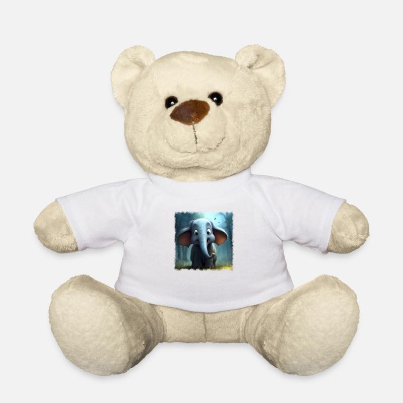Petit éléphant - Nounours - blanc