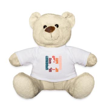 Vintage Gift Quad - Teddy Bear - white - Front