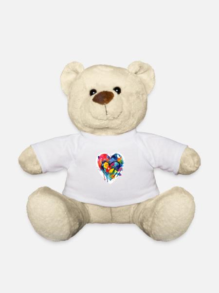 Love Heart - Teddy - Weiß
