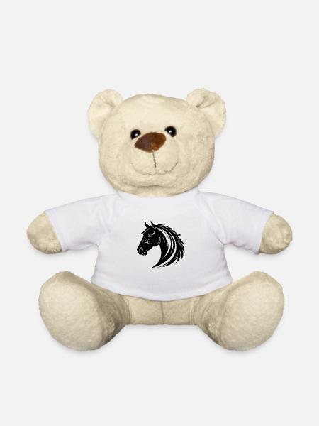 Pferd Pferdekopf Pony - Teddy - Weiß