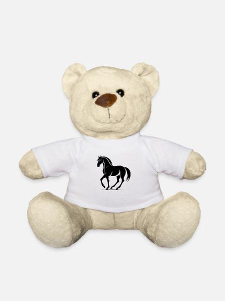 Poney tête de cheval - Nounours - blanc