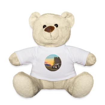 Caravane Camping Camping-car Gift Camp Tentes - Nounours - blanc - Devant
