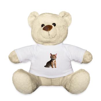 Chaton Propriétaire Chat Bengale Chat Chat chat Tomcat - Nounours - blanc - Devant