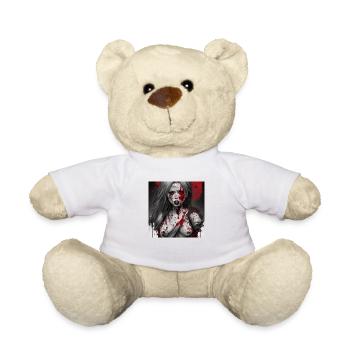 Zombie bloody face - Teddy - Weiß - Vorne