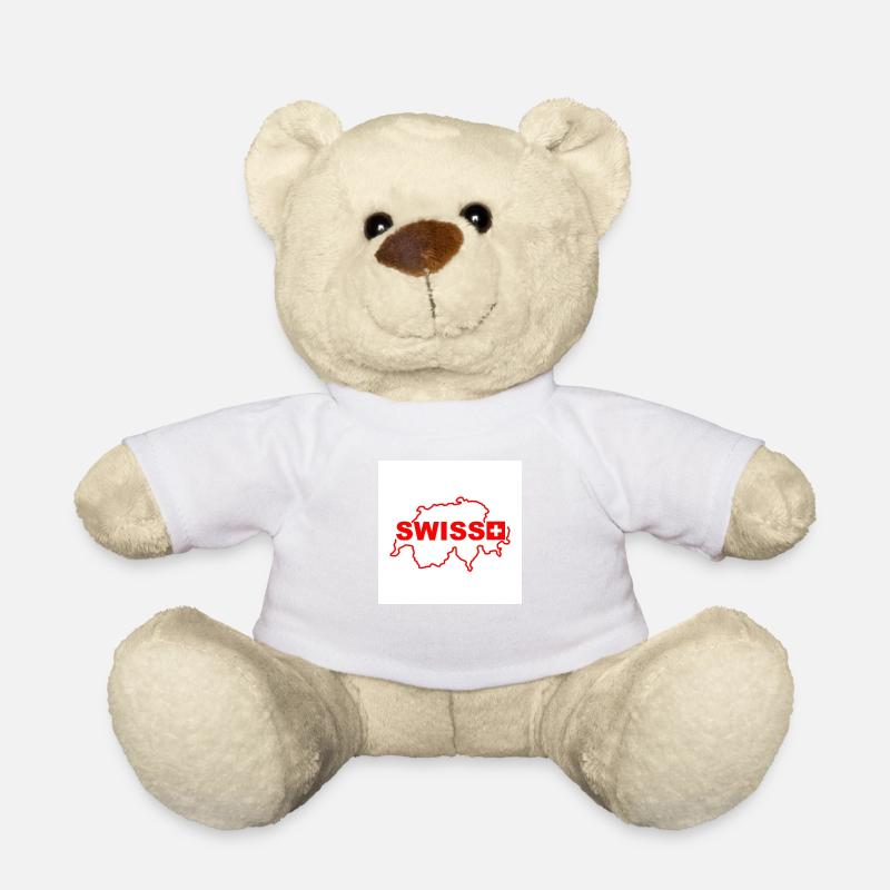 Carte de la Suisse - Nounours - blanc