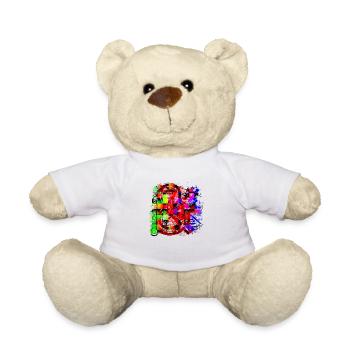 Graffiti-Stil Splash Hip Hop Farben Maler Farbe - Teddy - Weiß - Vorne