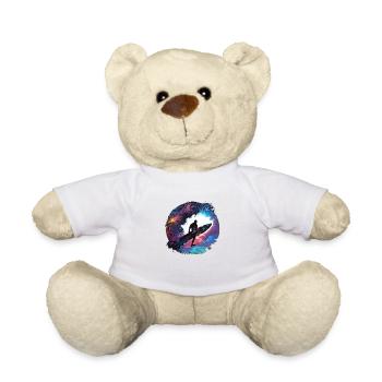 surfer on the galaxy - Teddy Bear - white - Front